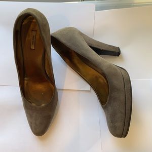 Grey Suede Miu Miu pumps